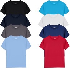 8 Pack Boys Kids Youth Mesh Athletic Quick Dry T Shirts Short Sleeve Moisture Wi
