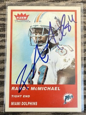 2004 Fleer Tradition #143 Randy McMichael Signed Autographed Card Miami Dolphins