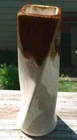 Vintage MCM McCoy Floraline #542 6.25in. Twist Vase White Brown