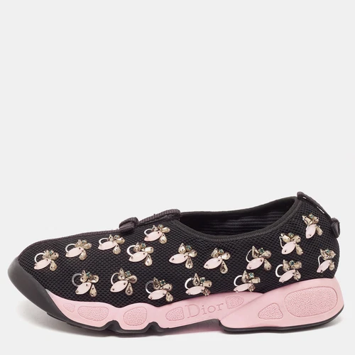 Baskets Dior noires ornées de maille fusion pointure 38,5