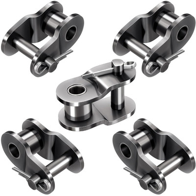 5 PCS #420 Roller Chain Offset Half Link, Carbon Steel Half Roll Chains Connecti