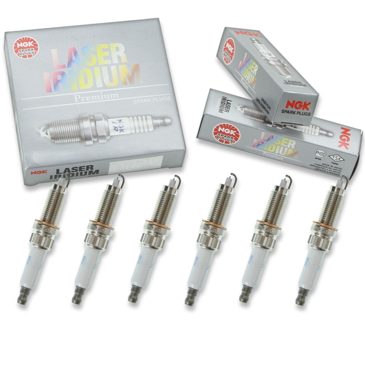 6 pc NGK 1555 SIZKBR8A8HS Laser Iridium Spark Plugs for 12 12 0 038 507 ag