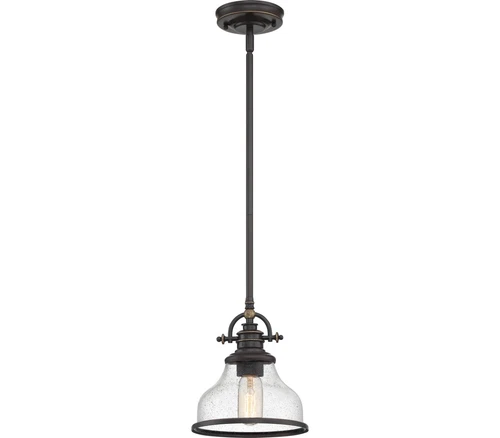 Quoizel GRTS1508PN Grant Pendant, 1-Light 100 Watts, Palladian Bronze - Picture 1 of 1