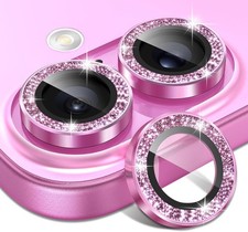For iPhone 16 Plus Camera Lens Protector Glitter - for iPhone 16 9H Anti-Scratch