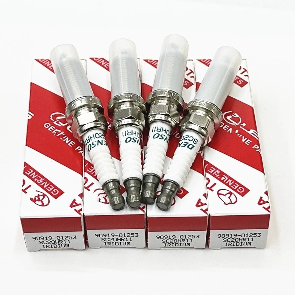 4PCS 90919-01253 DENSO Iridium Spark Plugs SC20HR11 3444 for Lexus Prius 1.8L