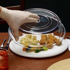 Winco PPCR- Clear Polycarbonate Plate Cover 2-1/2 Inch High - Inch Diameter
