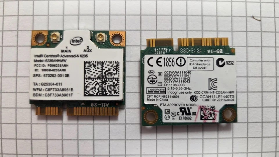 Intel Centrino Advanced-N 6235 Laptop Wireless / WiFi Karte. Modell: 6235ANHMW - Bild 1 von 1