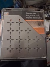 Schluter Pentagonal Corner Shelf Floral Stainless Steel Design Shelf-E