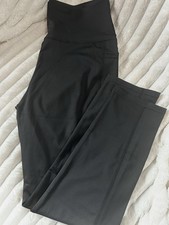 Women's L Black Athletic Ankle Leggings with pockets