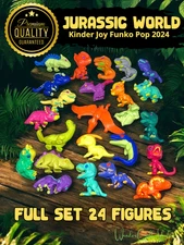 Kinder Joy Funko Jurassic World, 2024, FULL SET 24 FIGURES, Premium Quality