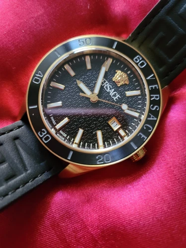 ⚡️Orologio Uomo Versace VE8E00224 V Dome Quarzo Quadrante Nero NUOVO IN SCATOLA