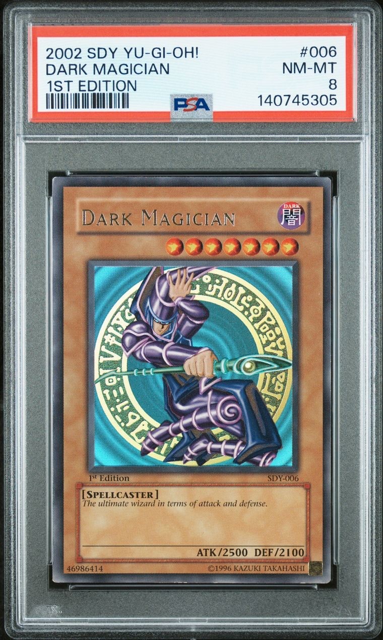 Dark Magician 1st Edition 2002 Yu-Gi-Oh Starter Deck: Yugi SDY-006 PSA 8