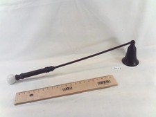 ancien éteignoir à bougie en laiton et porcelaine époque 1950 (DM33)