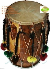 Sheesham Wood Musical Instrument Indian Musical Mu Bhangra Dhol with Case