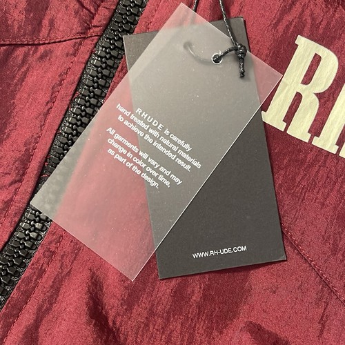Brand New with Tags RHUDE Men’s Warmup Maroon Jacket Size XL - Picture 9 of 9