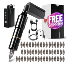 Maquina De Tatuaje Kit Para Tatuar Tattoo Rotativa Pluma Inalambrico Profesional