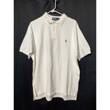 Polo Ralph Lauren Mens White Classic Fit Blue Pony Polo Shirt Size XL NWT