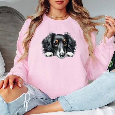 Border Collie Hundeportrait Damen Sweatshirt Tiere Haustierliebhaber Damen Pullover