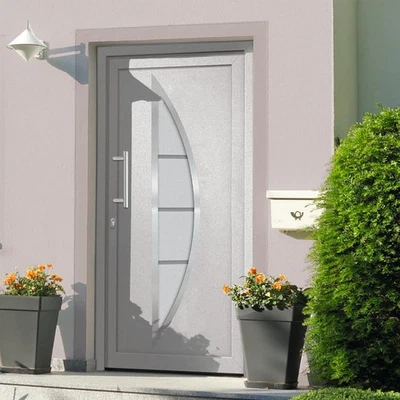 Porte d'Entrée Principale Blanc 98x200 cm Sécurité Maison Extérieur vidaXL - Photo 1/4