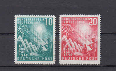 Bund Jahrgang 1949 Mi. Nr. 111 und 112 sauber postfrisch