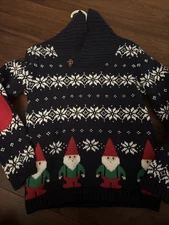 Jingles & Joy Christmas Elves Gnomes Snowflake Pattern Holiday Sweater Boys 5T