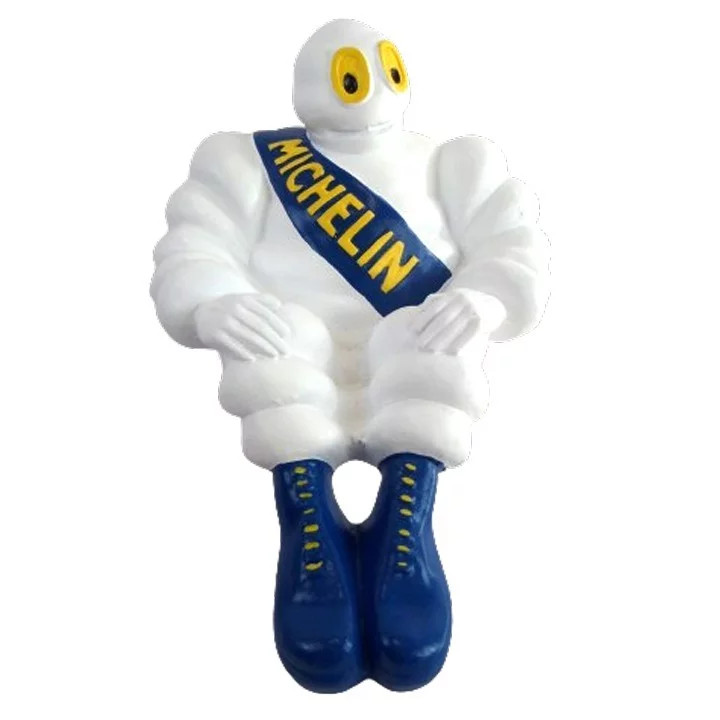 Statue Bibendum Michelin assis 40cm, cadeau idéal pour passionné auto