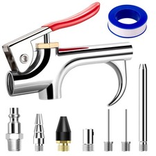 9 Pcs 2-Way Connection Air Nozzle Blow Gun Sets, Air Nozzle Kit with 1/4 Inch...