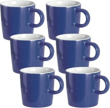 homEdge Porcelain Espresso Cups Set of 6, 120ml/4oz Demitasse, Navy