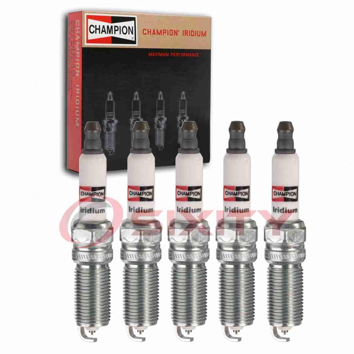 5 pc Champion Iridium Spark Plugs for 2007-2010 Hummer H3 3.7L L5 Ignition en
