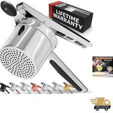 Large 15oz Potato Ricer, Heavy Duty Stainless Steel Potato Masher and Ricer K...