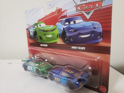 DISNEY PIXAR CARS JIM REVERICK CARBON CYBER SPIKEY FILLUPS 2 PACK