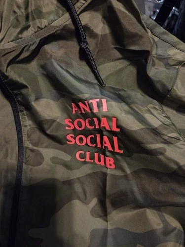 Anti Social Social Club Break Me Windbraker 'EZ Jacket' Camo Black Pink New image 5
