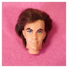 Vtg Barbie Ken HEAD ONLY Mod 1970s ROOTED Brown Hair For REPLACEMENT OOAK Doll