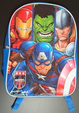 Marvel Heroes Avengers Backpack Blue Bookbag Captain America Iron Man Hulk Thor
