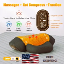 Cervifix™ Home Pro traction Massager Orthopedic Cervical Neck Thera Pillow Heat
