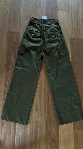 BASSIKE khaki pleat front Cargo pants - size 00 6 - 8 new with tag - Picture 3 of 7