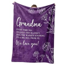 Gifts for Grandma Christmas, Grandma Gifts Blanket, Grandmas 60" x 50" Purple