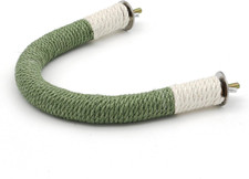 Bird Stand Perch U Shape Hemp Rope Green Wood Parrot Perches for Small Birds,Par