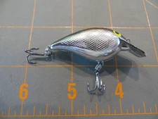 Vintage Blakemore Trouble Shooter Flo Thru Lure - Black & Chrome - 2 inch