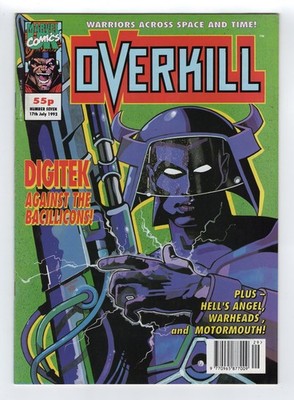 1992 MARVEL UK OVERKILL #7 DIGITEK, MOTORMOUTH, WARHEADS & HELL'S ANGEL RARE UK