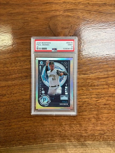 2024 Bowman Paul Skenes #BAI15 RC AI Pittsburgh Pirates PSA 9 Mint ROY G26307