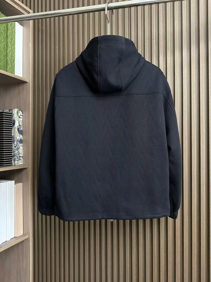 Brunello Cucinelli Men's Outdoor Casual Coat Hooded Zipper Thickened Jacket New - Image 3 of 4