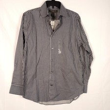 Banana Republic Slim Fit Dress Shirt S 14-14.5 Blue Stripe NWT Wrinkle