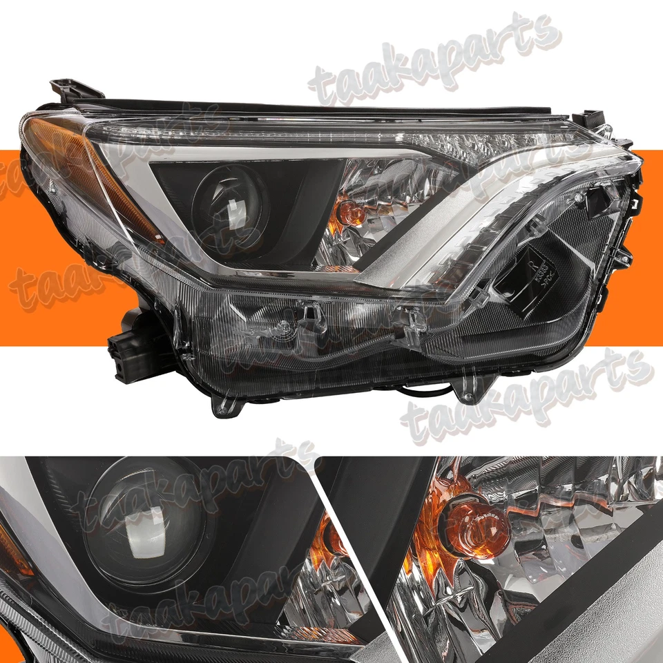 For 2016 2017 2018 Toyota Rav4 Halogen Projector Headlights Pair Left+Right - Image 2 of 4