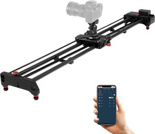 GVM 48"/120Cm Motorized Camera Slider, APP Professional Carbon Fiber Dolly Rail