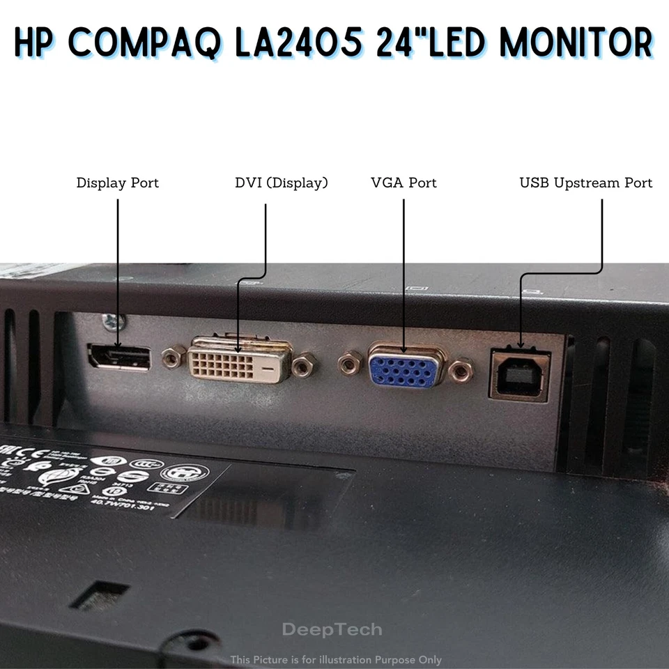 HP Compaq LA2405x 24" inch 1920x1200 1080P IPS LED Monitor Display Port DVI VGA - Image 3 of 4