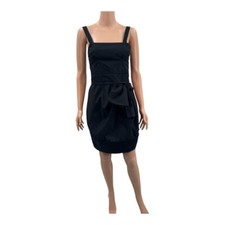 Marc by Marc Jacobs Black Cotton Bustier Top Bow Dress