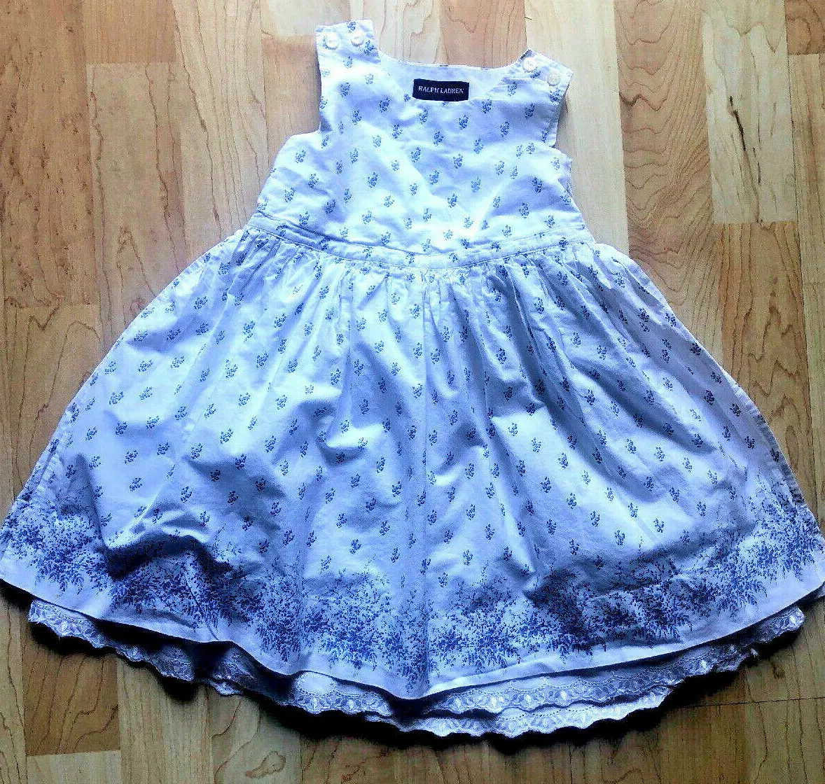 Ralph lauren best sale blue white dress