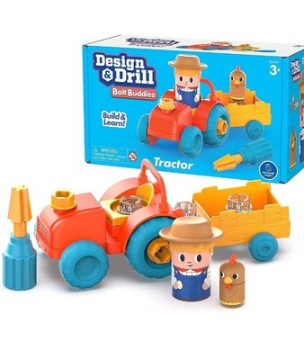 Learning Resources Design & Bohrer Bolzen Buddies, Bauernhof, Traktor Spielset 13