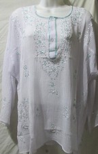 new design embroidery whit sequence chiffon kurta/top 4XL 2